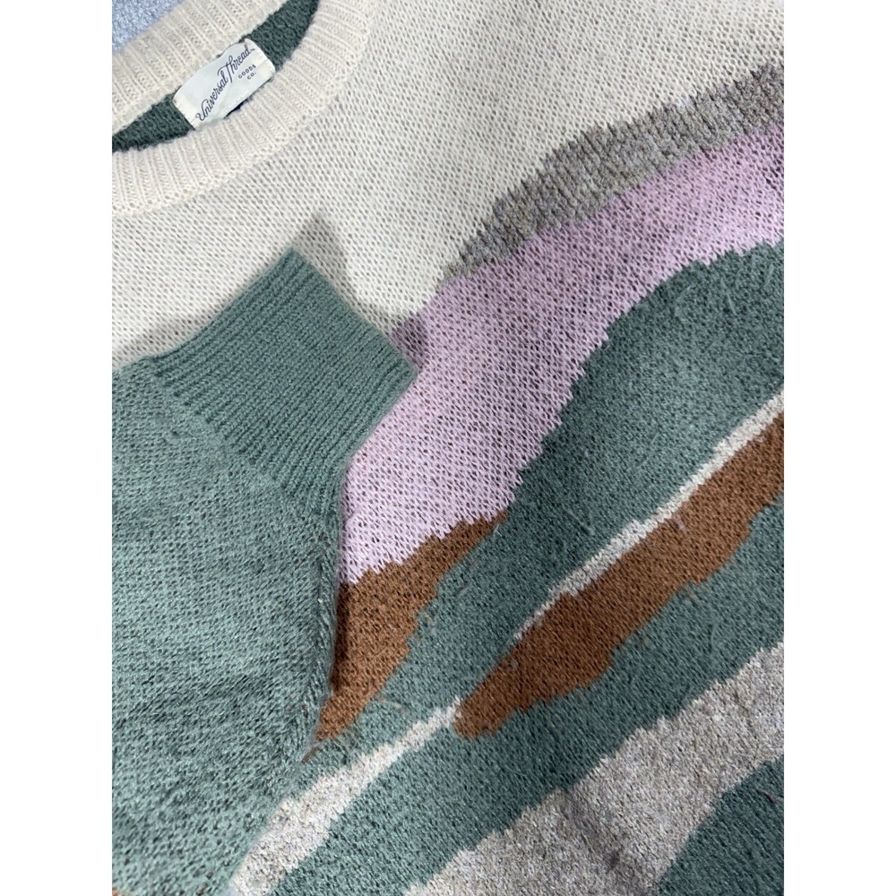 Universal Threads XS Beige Sweater With Landscape Abstract Design Warm And‎ SOFT